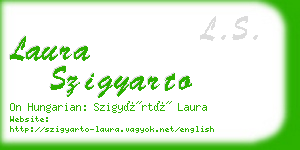 laura szigyarto business card